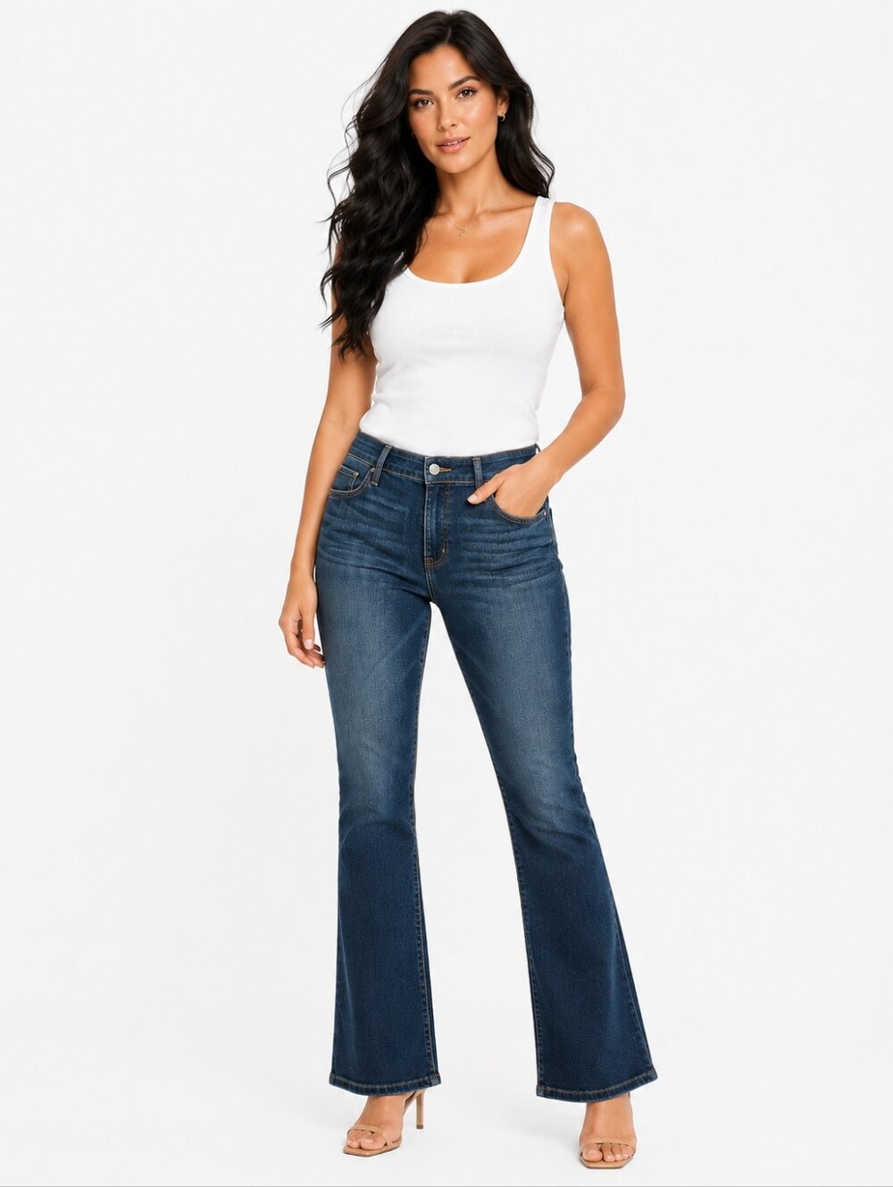 Lane Bryant 16T Tall Dark Wash Bootcut Jeans Stretch Denim Curvy Plus Size - Picture 11 of 11